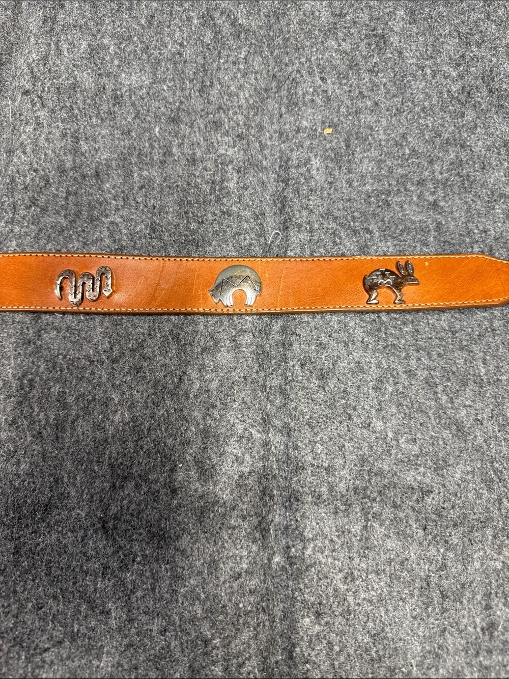 Silver Creek Women's Brown Leather Waist Belt with Silver Decorative Accents - Picture 14 of 15